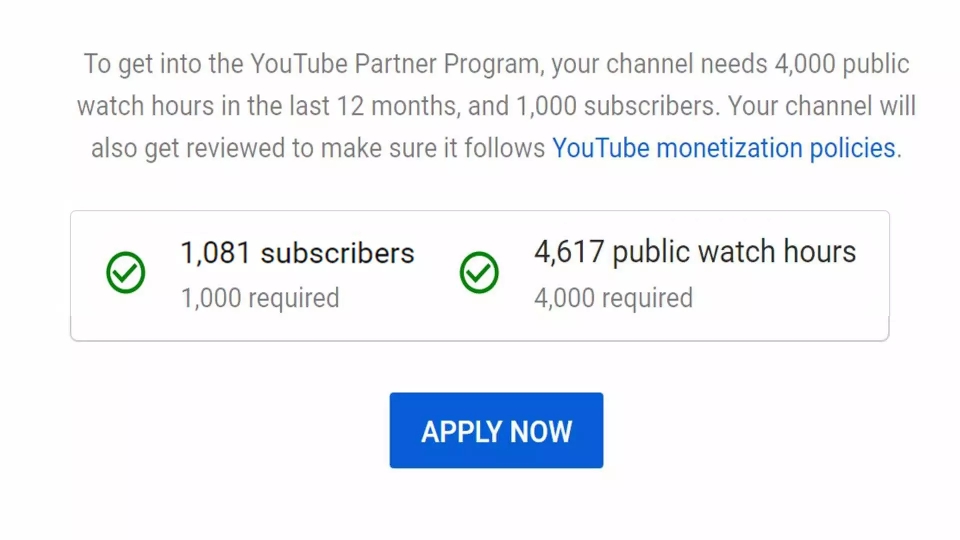monetização do youtube